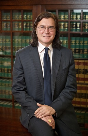 Attorney Todd Peterson at his Portland office.