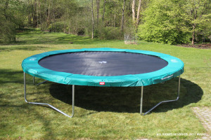 trampoline in grass
