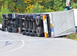 truck accident tip over